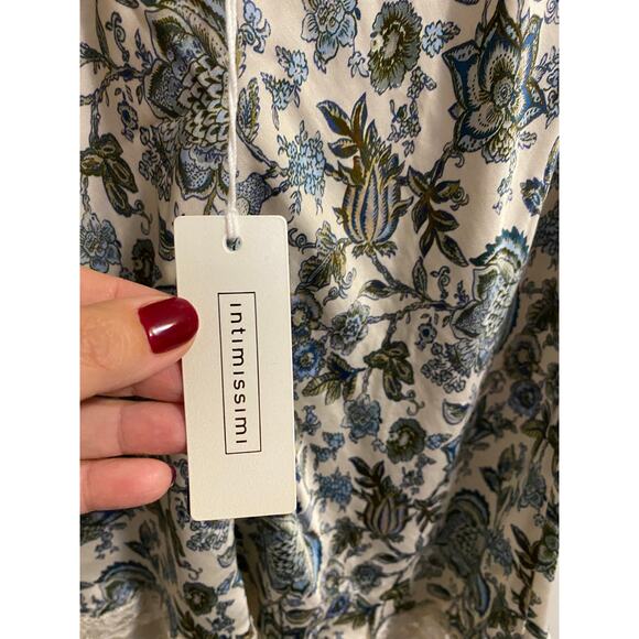 NWT Intimissimi top cami in satin & stretch lace w/paisley and floral print L - Picture 7 of 10
